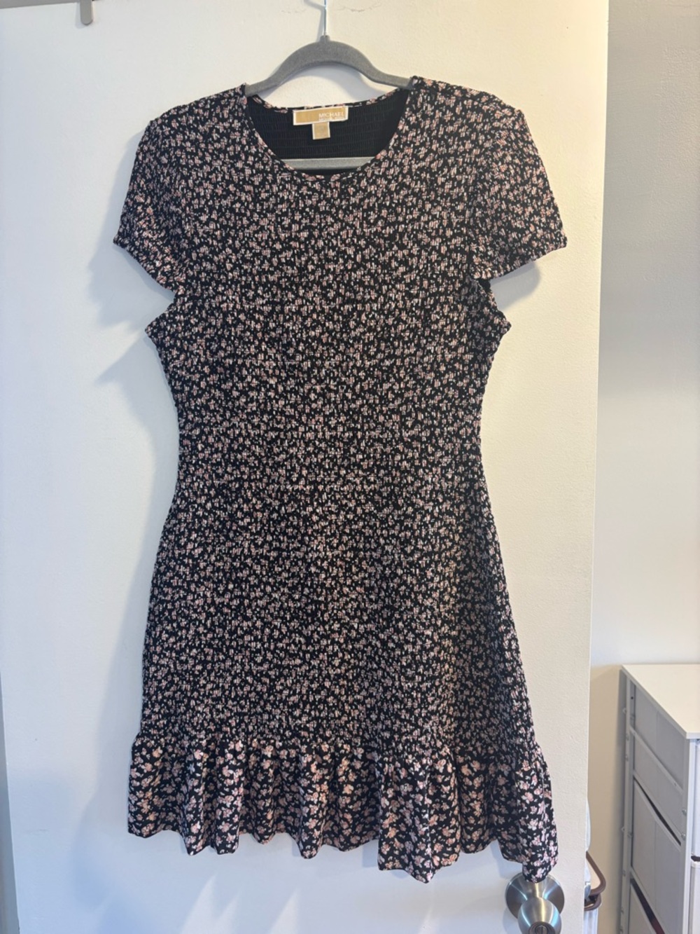 Michael Kors Black Dress with Pink Floral Print